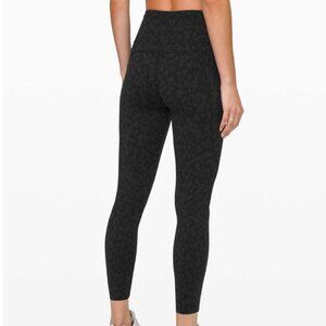 Lululemon Fast and Free Tight 25" *Non-Reflective Nulux Formation Camo Deep Coal